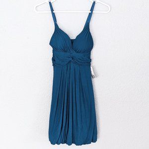 NWT Forever 21 Spaghetti Strap Empire Waist Dress Teal